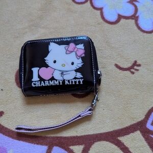 Hello Kitty Charmmy Kitty Black Wallet with Pink Bow